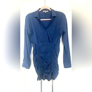 Long Sleeve V Neck Mini Dress